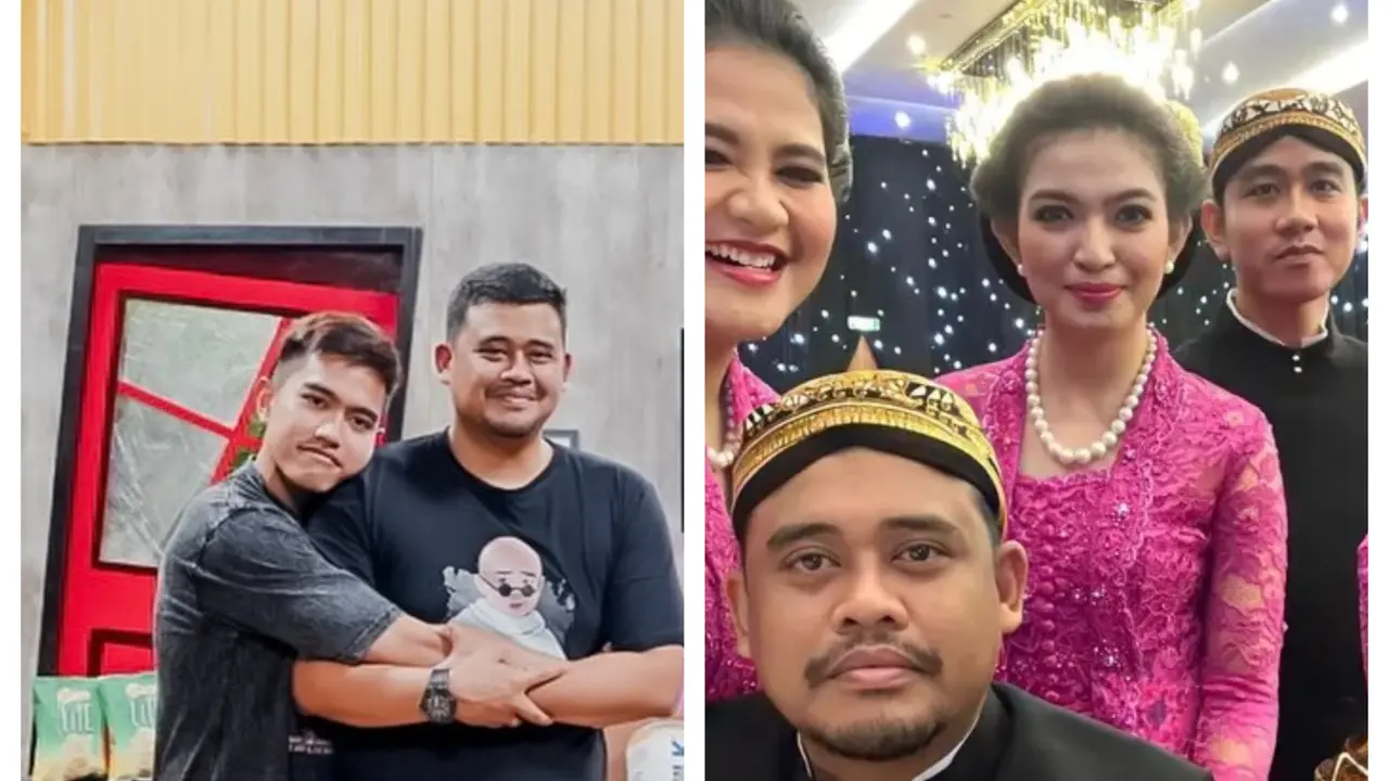 Potret Kebersamaan Gibran, Kaesang dan Bobby Nasution, Putra dan Menantu Jokowi
