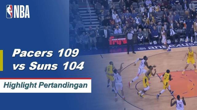 Domantas Sabonis dan Doug McDermott keduanya mencetak 21 poin dari bangku cadangan ketika Indiana Pacers mengambil Phoenix Suns di jalan, 109-104.