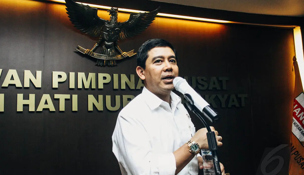 Syukuran Kader digelar pengurus Partai Hanura setelah Yuddy Chrisnandi masuk dalam Kabinet Kerja Jokowi-JK, Jakarta, Kamis (30/10/2014). (Liputan6.com/Faizal Fanani) 
