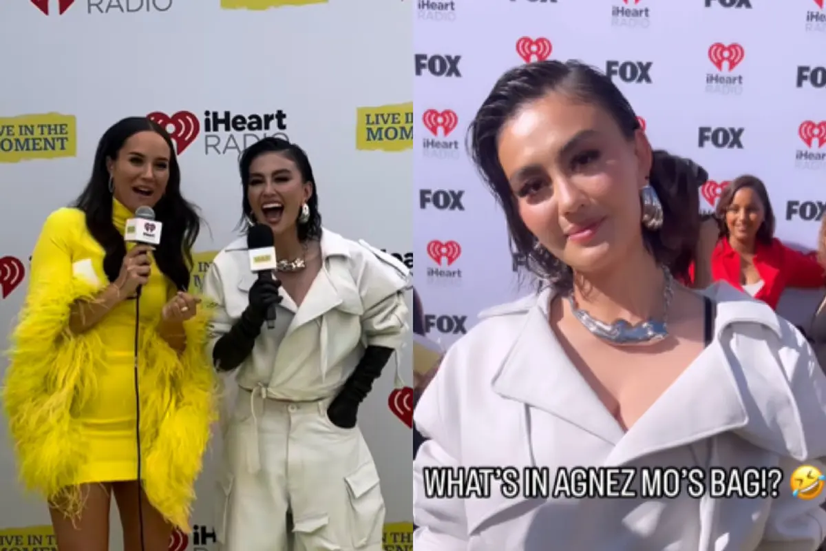 Agnez Mo Serba Putih dengan Aksesori Silver saat Hadir si Penghargaan Musik Bergengsi Dunia iHeartRadio
