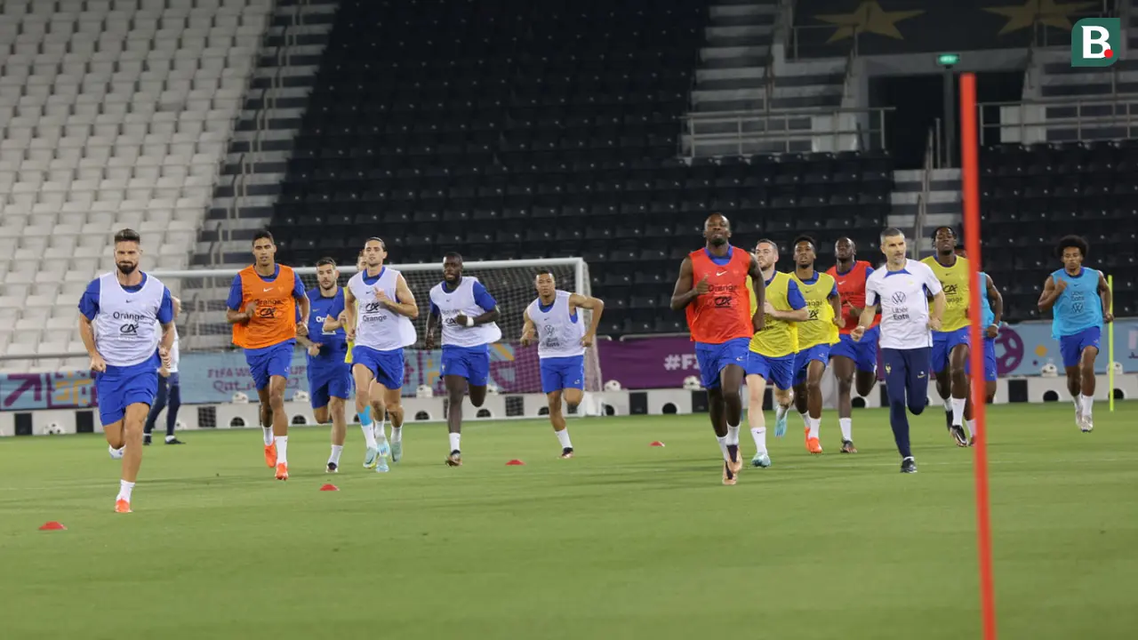 Foto: Mengintip Sesi Latihan Timnas Prancis Jelang Hadapi Polandia di Babak 16 Besar Piala Dunia 2022