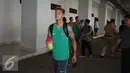 Pemain klub Consadole Sapporo, Irfan Bachdim kembali mengikuti seleksi timnas Indonesia di Stadion Pakansari, Bogor, Selasa (9/8). Di AFF 2016, Indonesia akan langsung berhadapan dengan Thailand di Manila. (Liputan6.com/Helmi Fithriansyah)