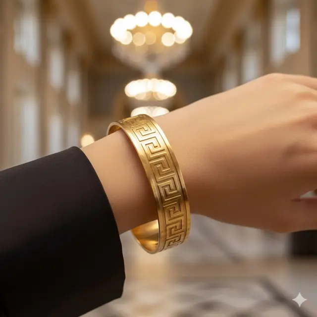 Gelang dengan Motif Meander (Greek Key)