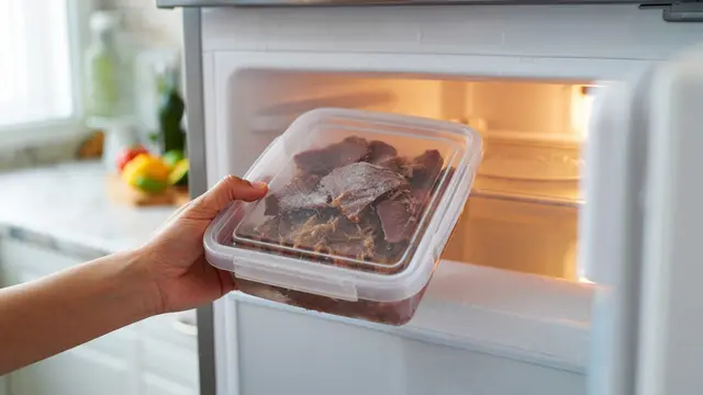 Menyimpan daging rebus di freezer (Foto: Reve.com)