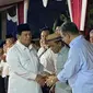 Prabowo Subianto saat konferensi pers di kediamannya di Jalan Kertanegara Jakarta Selatan, Rabu (20/3/2024). (Merdeka.com)
