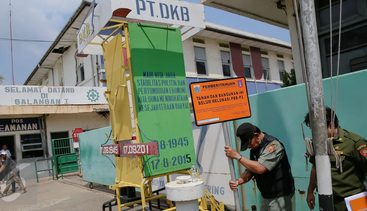 Tunggak PBB Hingga Ratusan Miliar, PT di Jakarta Utara Dipasang Plang