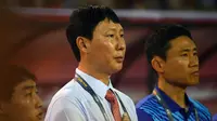 Kim Sang-sik memimpin Timns Vietnam untuk kali pertama. Tim asuhannya menang 3-2 atas Timnas Filipina dalam lanjutan Grup F Putaran Kedua Kualifikasi Piala Dunia 2026 di My Dinh, Hanoi, pada 6 Juni 2024. (AFP/Nhac Nguyen)