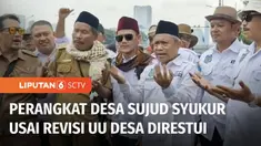 Para perangkat desa yang tergabung dalam Kades Indonesia Bersatu atau KIB bersyukur pasca disetujuinya revisi Undang-Undang Desa No. 6 tahun 2014 oleh DPR dan Pemerintah.