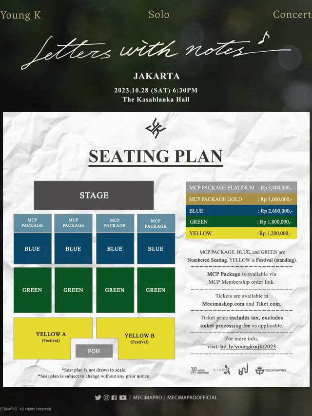 Informasi Tiket Konser Young-K Day6 di Jakarta