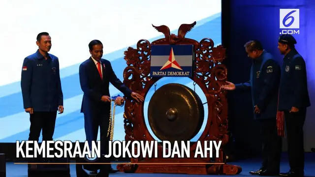 Presiden Joko Widodio atau Jokowi resmi membuka Rapimnas Partai Demokrat tahun 2018