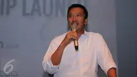 Menpora Imam Nahrawi saat menghadiri acara peresmian kerja sama KMK Online dengan NBA di kawasan Senayan, Rabu (3/5). Menpora menyambut positif kerjasama KMK dengan NBA tersebut. (Liputan6.com/Gempur M Surya)