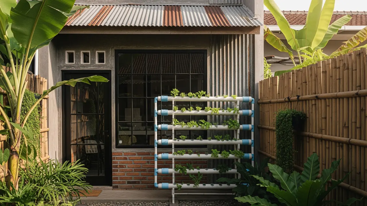9 Model Rumah Mungil tapi Punya Halaman Belakang untuk Hidroponik