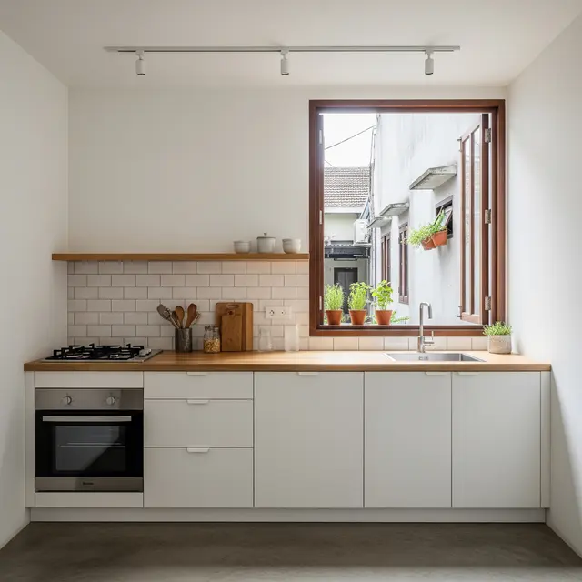 9 Desain Dapur Minimalis di Rumah Gang Sempit,