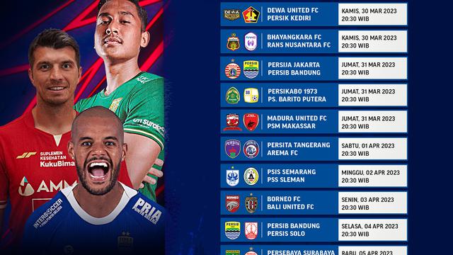 Jadwal Live Streaming BRI Liga 1 2022/2023 Pekan Ke-32 di Vidio, 30 Maret - 5 April 2023