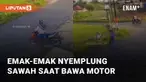 Nasib apes dialami oleh seorang emak-emak saat membawa motor bebek