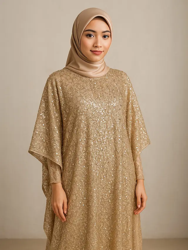 Model Kaftan Muslim Modern Buat Lamaran Biar Tampil Percaya Diri/Ilustrasi gambar oleh AI