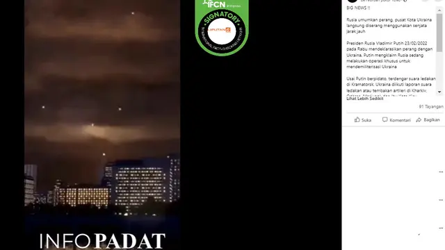 Cek Fakta Liputan6.com mendapati klaim video serangan senjata jarak jauh Rusia ke Ukraina