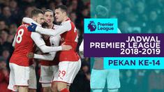 Berita video jadwal Premier League 2018-2019 pekan ke-14. Arsenal hadapi Tottenham Horspur, Liverpool hadapi Everton.