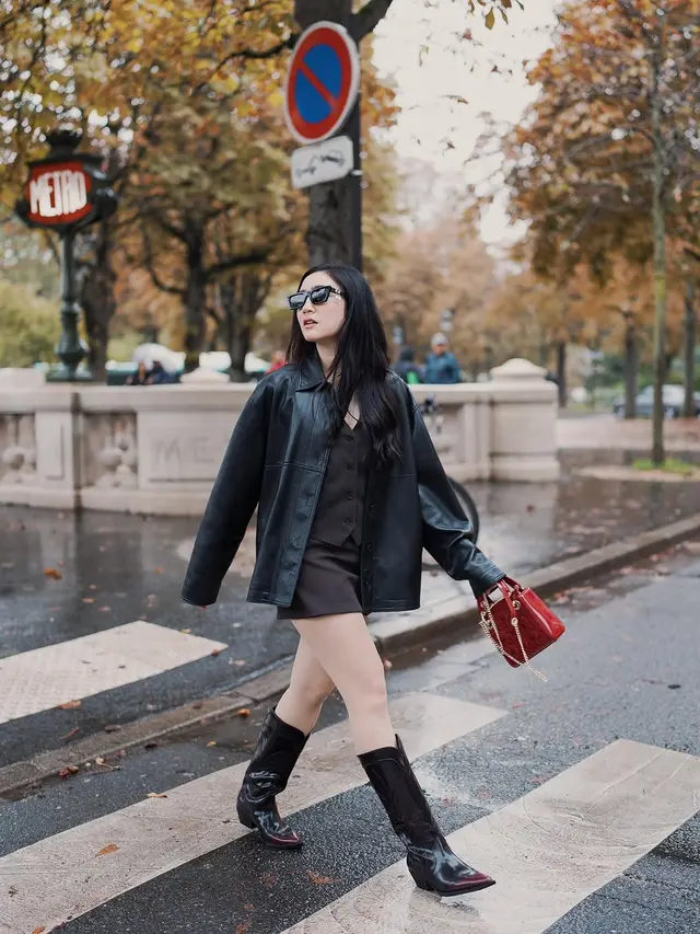 Potret Outfit Febby Rastanty Pakai Leather Jaket yang Bisa Dikenakan Untuk Ngoser hingga Liburan, Bisa Jadi Inspirasi