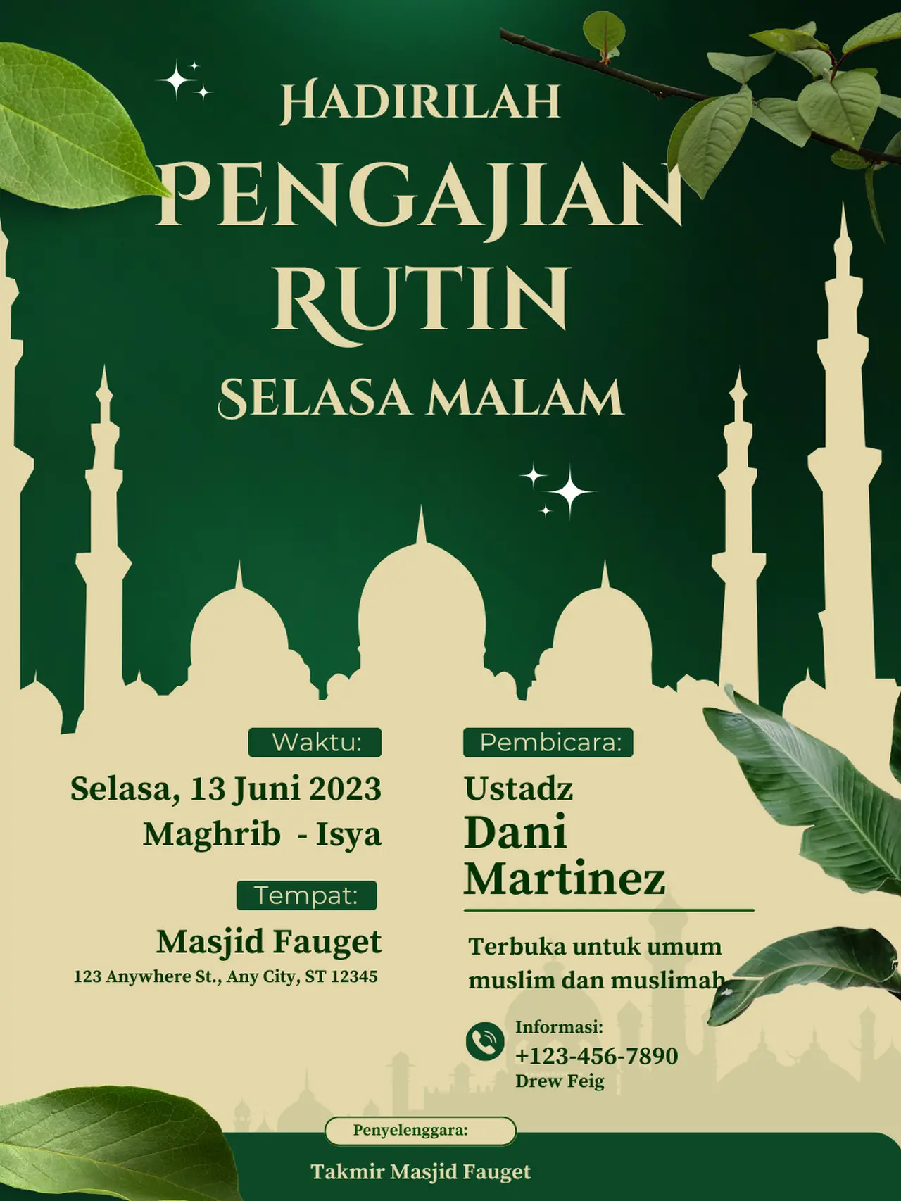 Contoh Undangan Acara Maulid Nabi Muhammad SAW yang Menarik - Hot