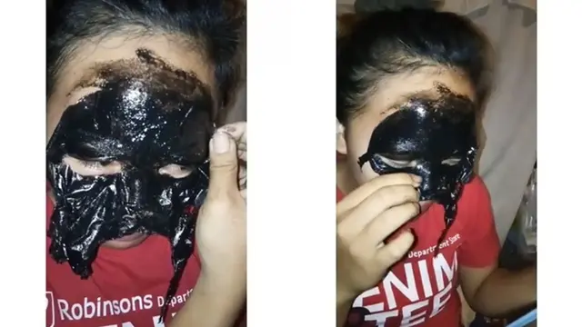 [Bintang] Salah Pakai Masker, Cewek Ini Nangis Kejer karena Kesakitan dan Alisnya Hilang
