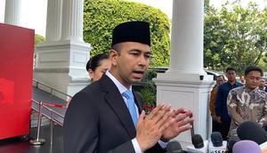 Raffi Ahmad usai dilantik Presiden Prabowo Subianto menjadi&nbsp;Utusan Khusus Presiden bidang Pembinaan Generasi Muda dan Pekerja Seni di Istana Negara, Jakarta, Selasa (22/10/2024). (Merdeka.com/Muhammad Genantan Saputra)