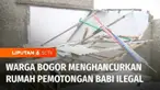 Ratusan warga di Kabupaten Bogor, Jawa Barat, menggeruduk sebuah rumah tempat pemotongan babi ilegal. Warga yang geram bahkan spontan membongkar serta membakar sejumlah kandang babi.