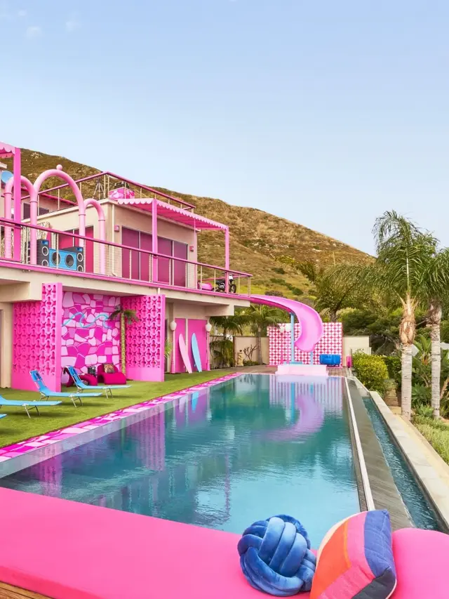 8 Potret Rumah Barbie di Kehidupan Nyata, Serba Pink Lengkap Ada Seluncuran Air