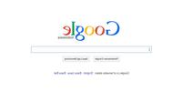 Dengan mengakses laman 'com.google' maka Anda akan melihat tampilan mesin pencari Google yang semuanya hadir dalam dalam keadaan terbalik.