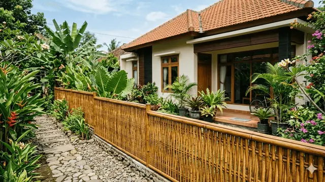 Desain Pagar Bambu Tapi Tidak Terlihat Murahan