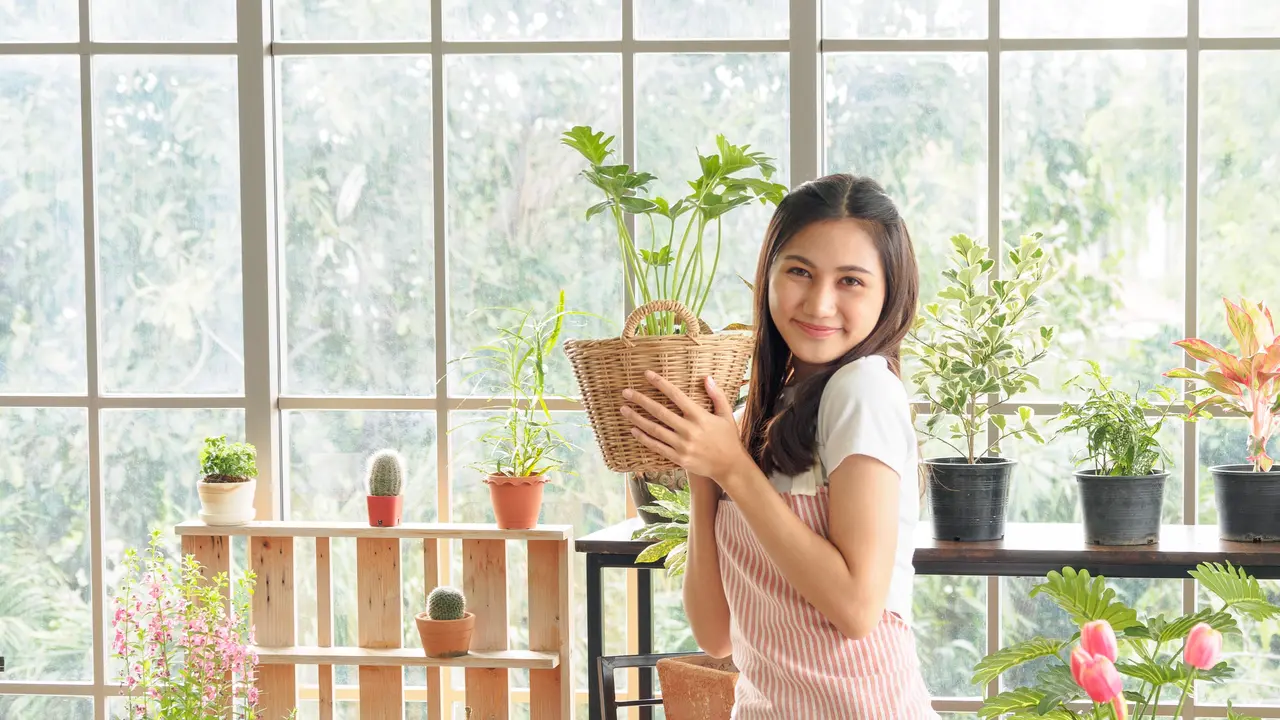 perempuan berkebun