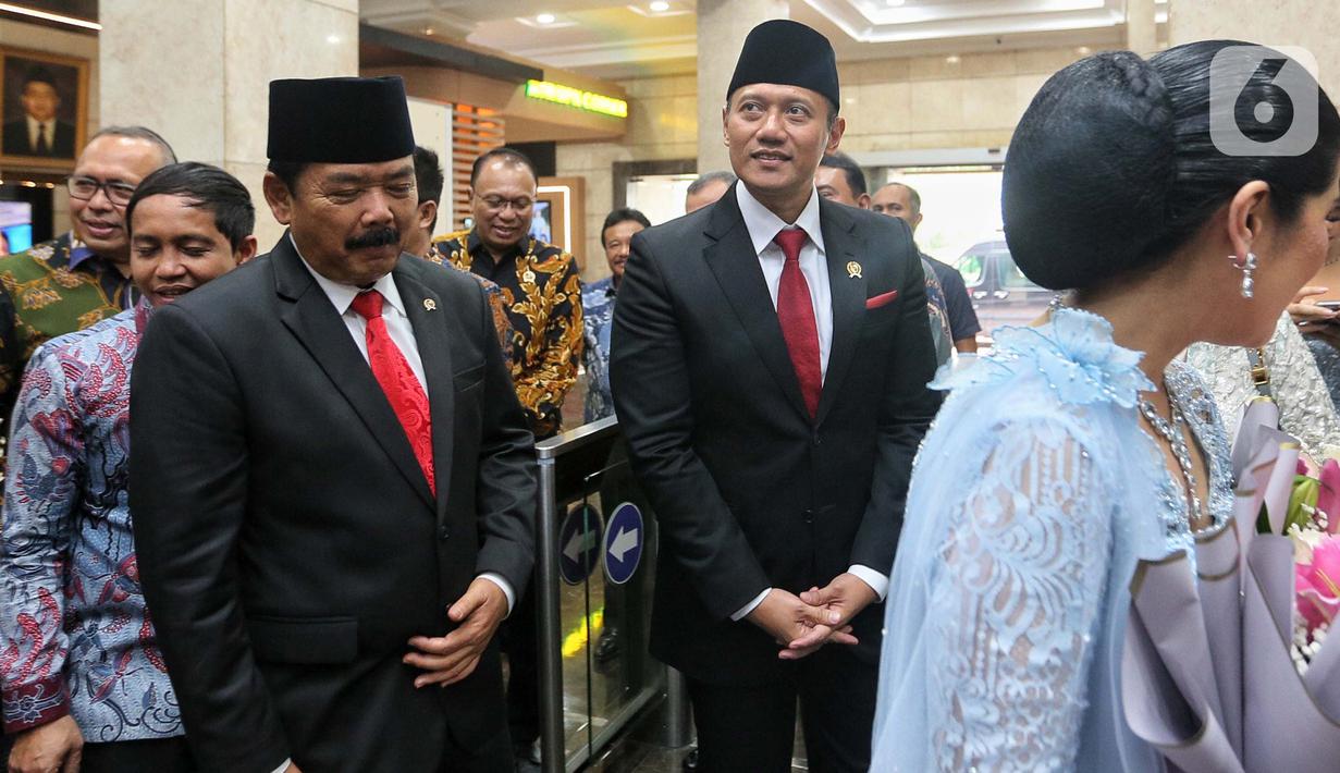 Sementara, Hadi Tjahjanto dilantik dan berpindah posisi menjadi Menteri Koordinator Politik Hukum dan Keamanan (Menko Polhukam) menggantikan Mahfud Md yang mengundurkan diri. (Liputan6.com/Angga Yuniar)