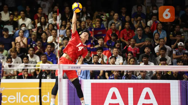Foto: Momen Serve Farhan Halim Cetak 9 Poin Berurutan saat Laga Final Bola Voli Putra SEA Games 2023 Kontra Kamboja