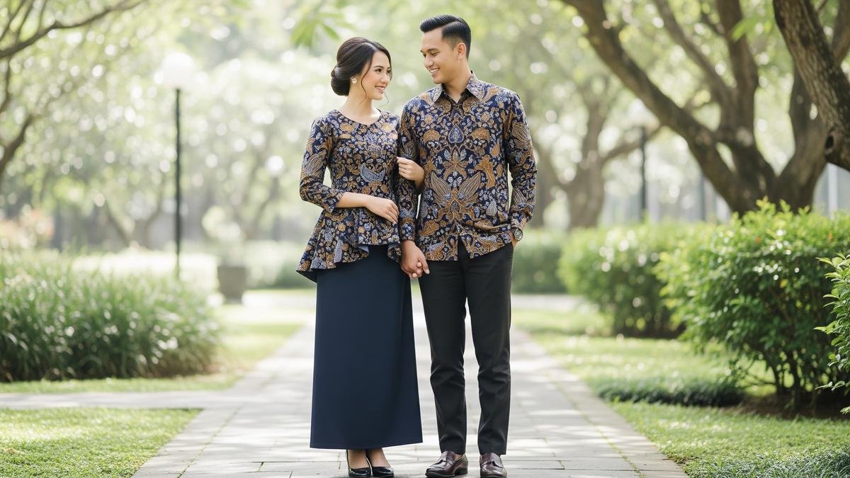 7 Model Atasan Batik Couple Sarimbit Terbaru, Tampil Serasi di Berbagai Acara 2025