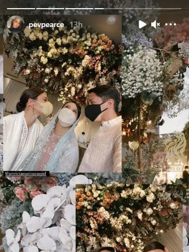7 Momen Pevita Pearce di Pengajian dan Pernikahan Adik Arsyah Rasyid, Serasi