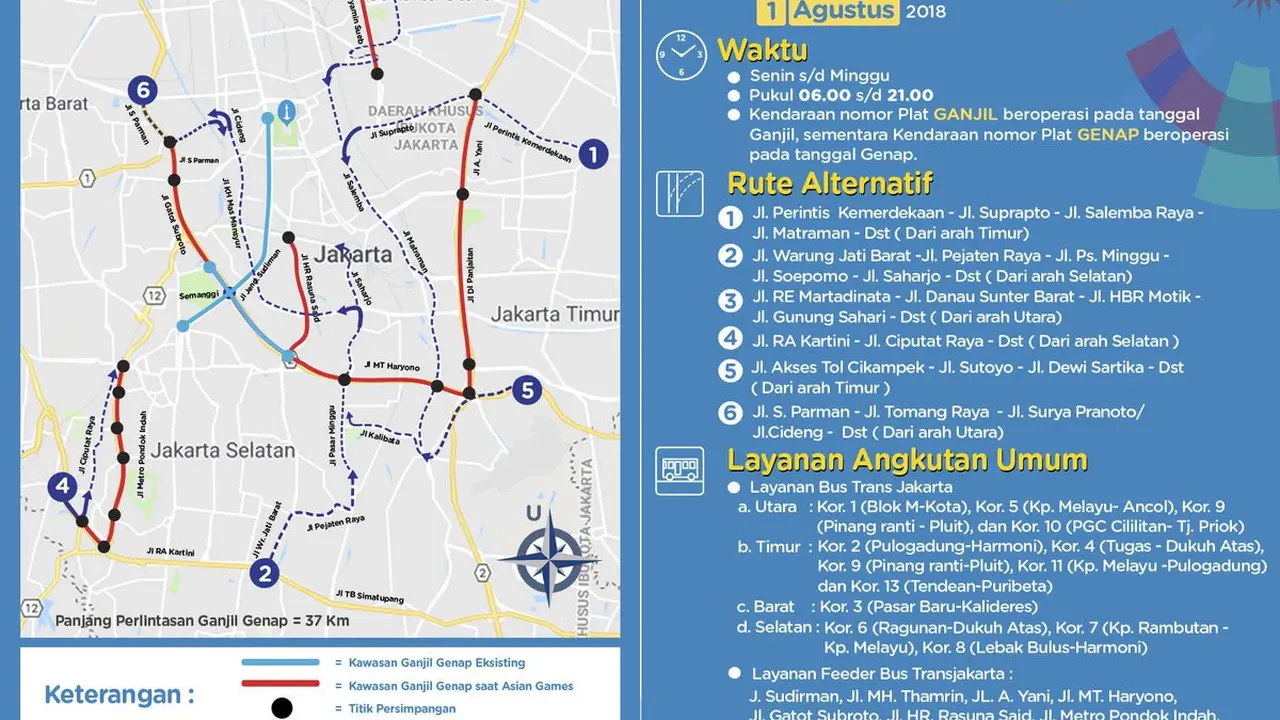 Ganjil Genap Berlaku Senin Sampai Minggu, Ini Rute Alternatif