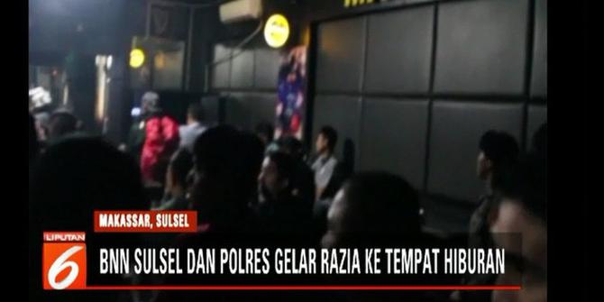 BNN dan Polres Makassar Razia Tempat Hiburan Malam, 7 Wanita Diamankan