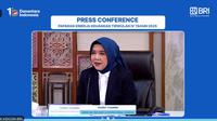 Direktur Treasury and International Banking BRI Farida Thamrin saat Konferensi Pers Laporan Kinerja Keuangan BRI Triwulan IV-2025, Kamis (26/2/2026). (Foto: Liputan6.com/Tira Santia)