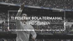 Berikut daftar 11 pemain termahal yang berada pada posisinya. Diisi oleh Cristiano Ronaldo dan lainnya.