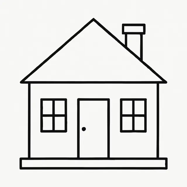 6 Gambar Rumah Hitam Putih Simpel dan Gampang Dibuat, Cocok untuk Anak