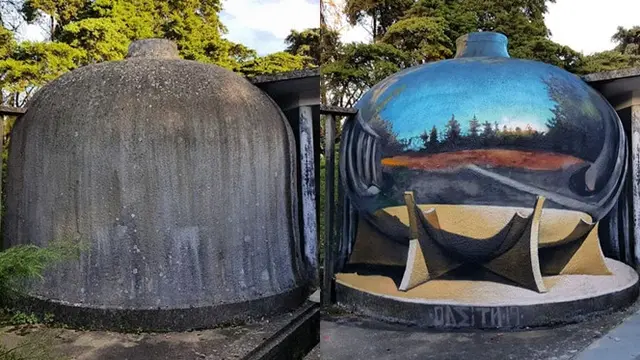Pria Ini Buat Graffiti 3D, 7 Hasilnya Mengagumkan