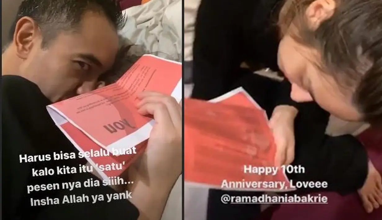Nia Ramadhani dan Ardie Bakrie (Instagram/ramadhaniabakrie)