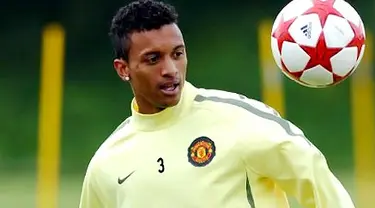 Winger Manchester United Nani berlatih di Carrington pada 24 Mei 2011 dalam persiapan laga final Liga Champions menghadapi Barcelona di Wembley Stadium. AFP PHOTO/PAUL ELLIS