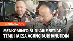 Menteri Komunikasi dan Informatika Budi Arie Setiadi mendatangi Kejaksaan Agung. Menkominfo meminta Kejaksaan Agung untuk ikut mengawal dan mengawasi penyelesaian proyek BTS.