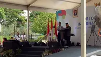 Wakil Presiden Ma'ruf Amin menghadiri acara Hari Disabilitas Internasional di Plaza Barat GBK, Senayan. (Foto: Merdeka.com)
