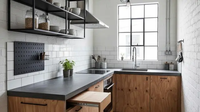 Ilustrasi Dapur Minimalis Lahan Sempit/Gemini AI