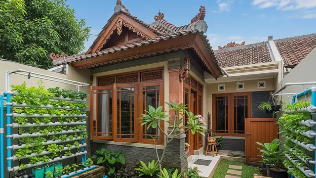 9 Model Rumah Mungil tapi Punya Halaman Belakang untuk Hidroponik