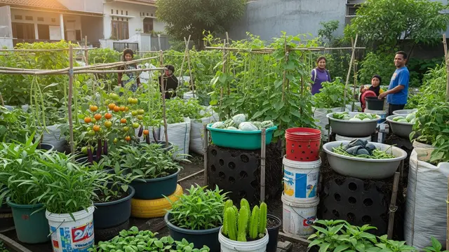 inspirasi kebun produktif warga RT tanpa modal besar