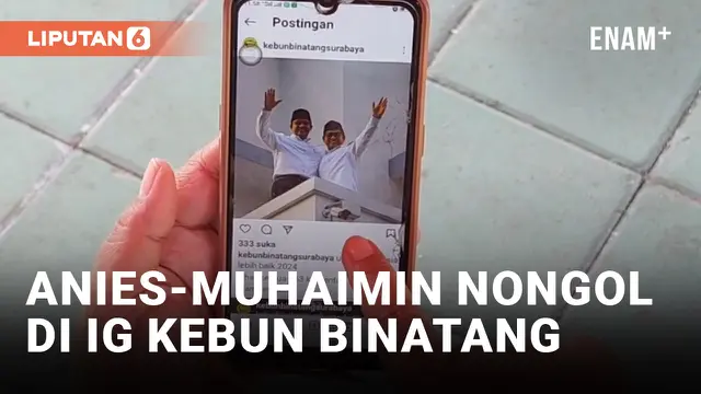 Loh? Akun Instagram Kebun Binatang Surabaya Posting Foto Anies-Cak Imin