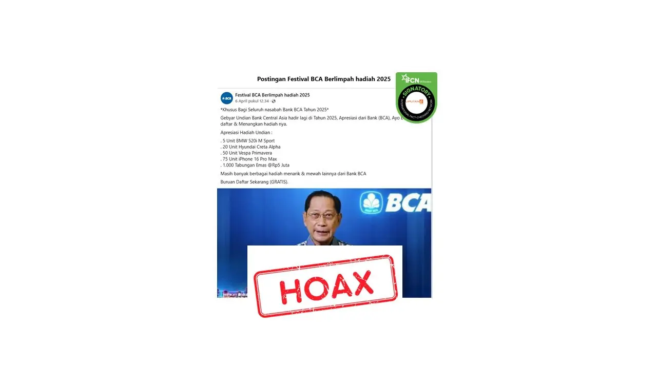 Cek fakta tautan pendaftaran Bank BCA